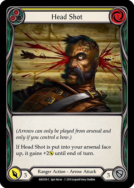 flesh and blood ranger cards Head Shot (Yellow)