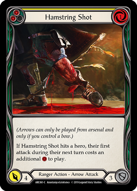 flesh and blood ranger cards Hamstring Shot (Yellow)