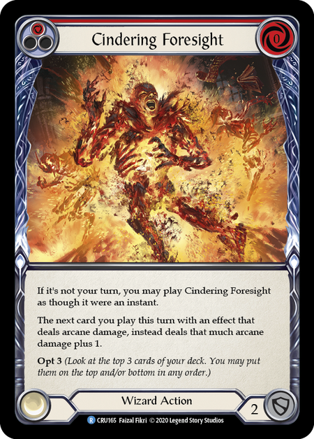 Cindering Foresight (Red) - Rainbow Foil
