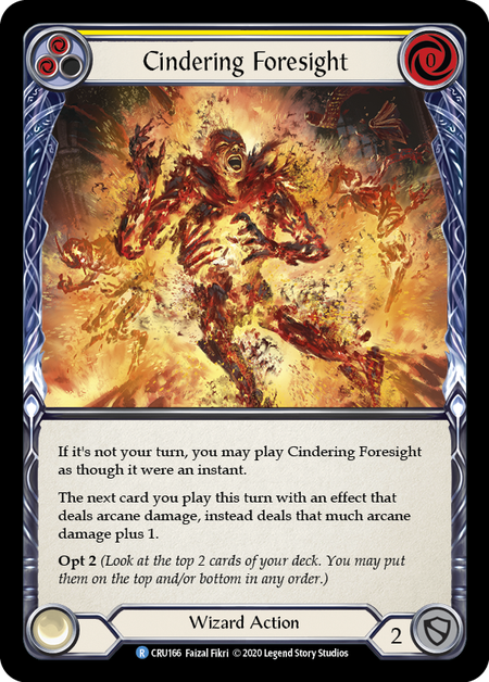 Cindering Foresight (Yellow) - Rainbow Foil