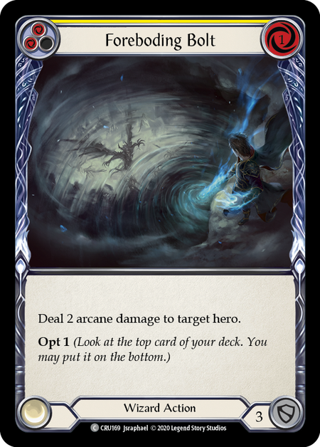 Foreboding Bolt (Yellow) - Rainbow Foil