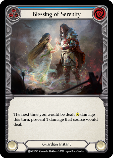 Blessing of Serenity (Blue) - Rainbow Foil