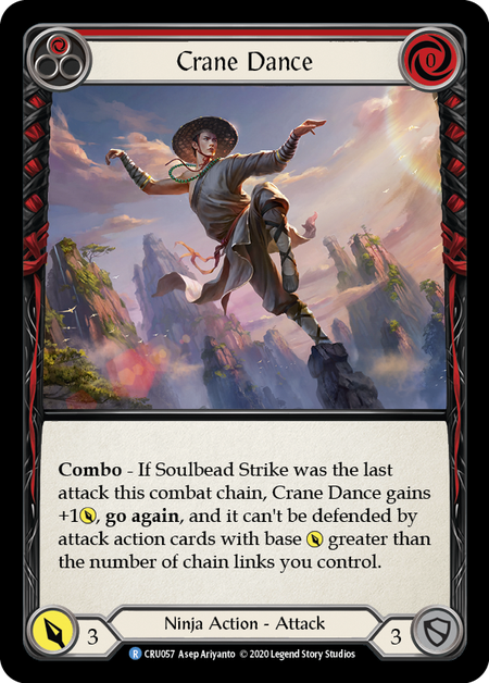 Crane Dance (Red) - Rainbow Foil