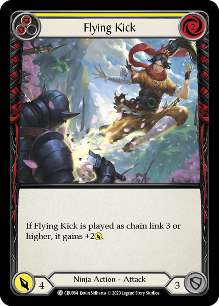 Flying Kick (Yellow) - Rainbow Foil