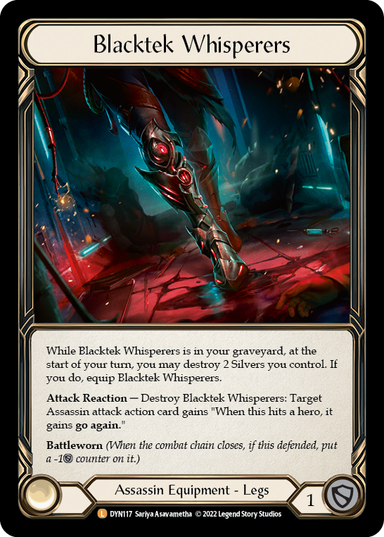 FaB lacktek whisperers　CF　Cold Foil Blacktek Whisperers - Cold Foil