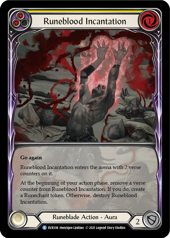 Runeblood Incantation (Yellow) - Extended Art