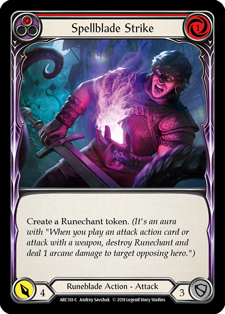 Spellblade Strike (Red) - Rainbow Foil