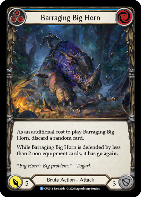 Barraging Big Horn (Blue)- Rainbow Foil