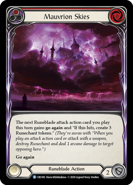 Mauvrion Skies (Red) - Rainbow Foil