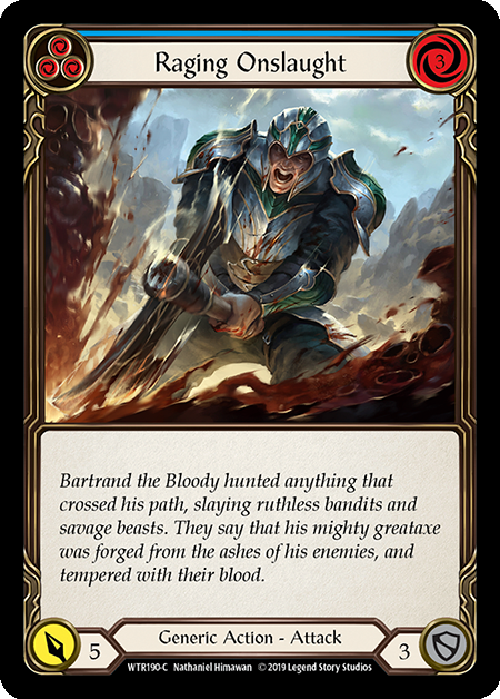 onslaught mtg card Raging Onslaught (Blue)